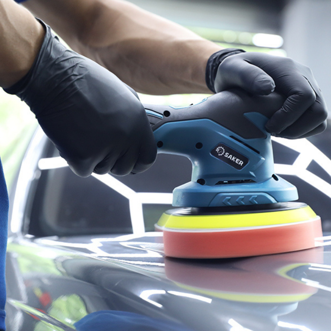 Pulidora de Coche Inalámbrica 12V – Kit Completo con 6 Velocidades, 2 Batería Litio y Accesorios