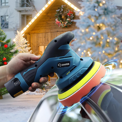 Pulidora de Coche Inalámbrica 12V – Kit Completo con 6 Velocidades, 2 Batería Litio y Accesorios