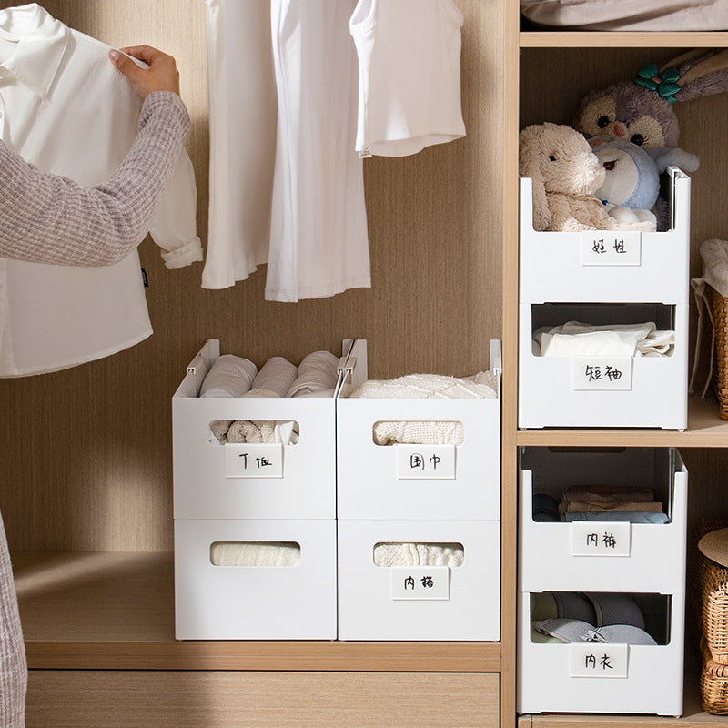 Kitchen cabinet telescopic rectangular storage box drawer debris sorting box