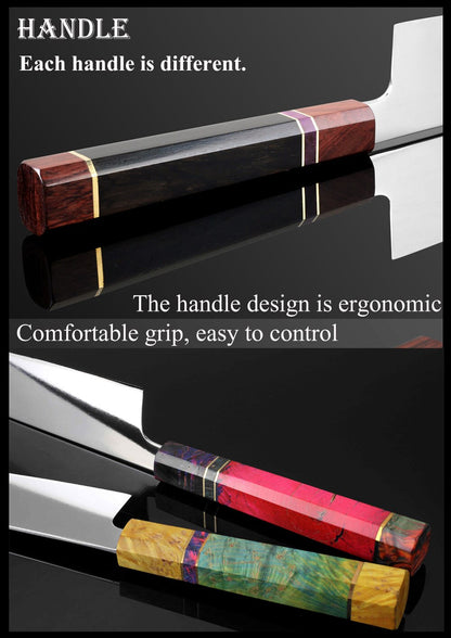 XITUO Slicing Filleting Knife VG10 High Carbon Stainless Steel Blade Japanese Kitchen Chef Nakiri Cleaver Knife Solidified Wood