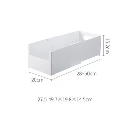 Kitchen cabinet telescopic rectangular storage box drawer debris sorting box
