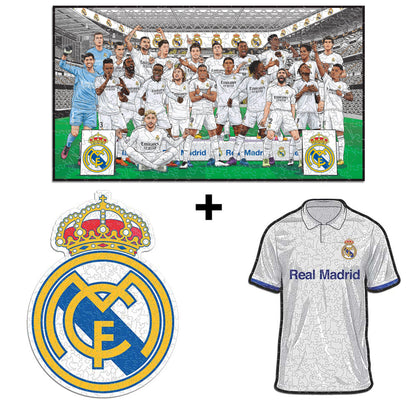 PACK 3 Equipo Real Madrid CF® + Logo + Camiseta