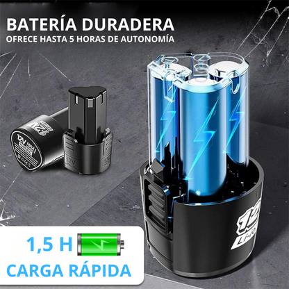 Pulidora de Coche Inalámbrica 12V – Kit Completo con 6 Velocidades, 2 Batería Litio y Accesorios