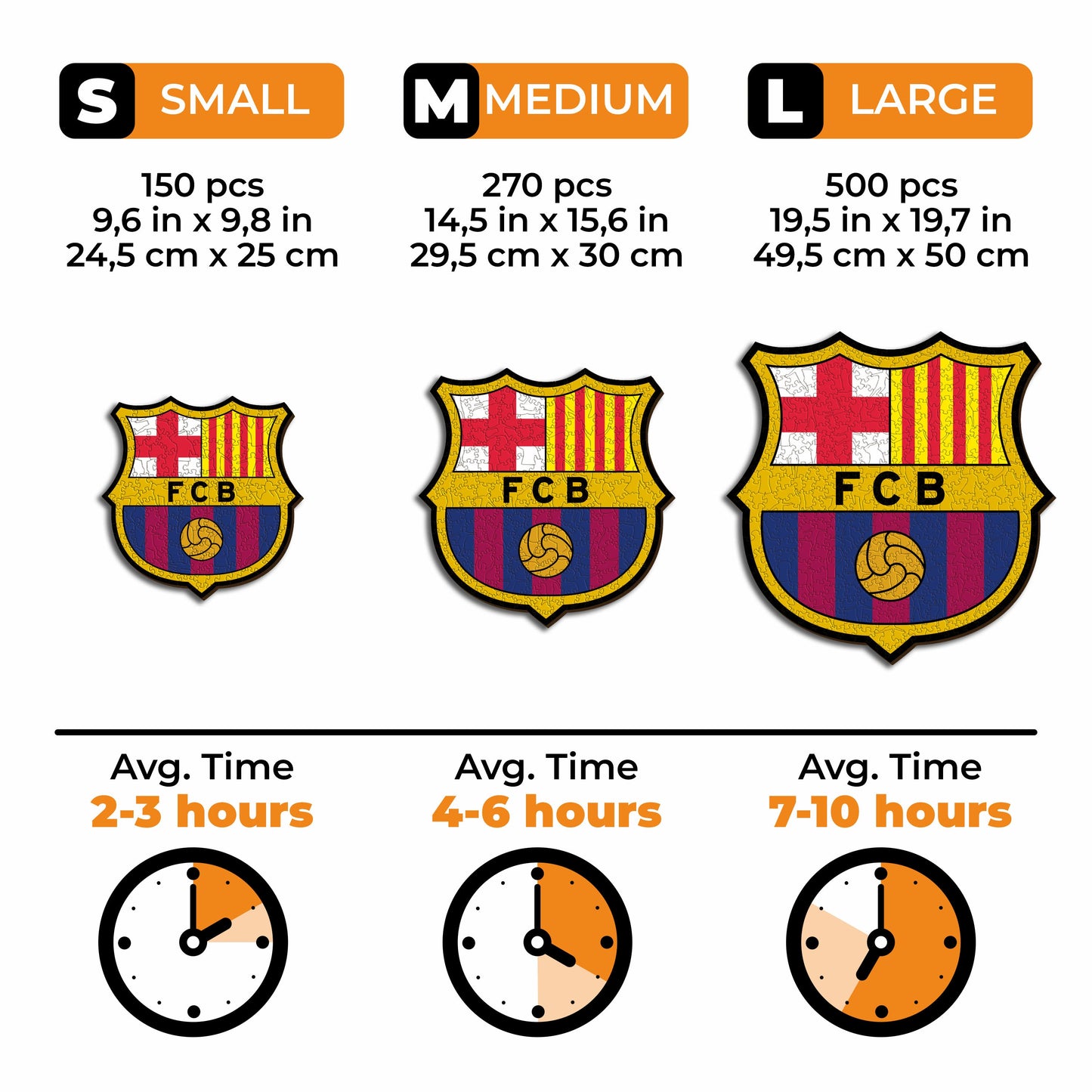 FC Barcelona® Logo - Rompecabezas de madera
