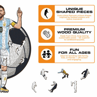 Lionel Messi - rompecabezas de madera