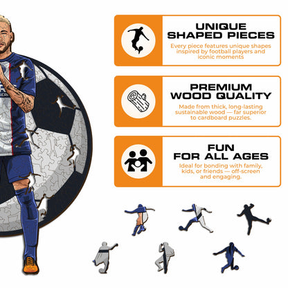 Neymar Jr. - Rompecabezas de madera