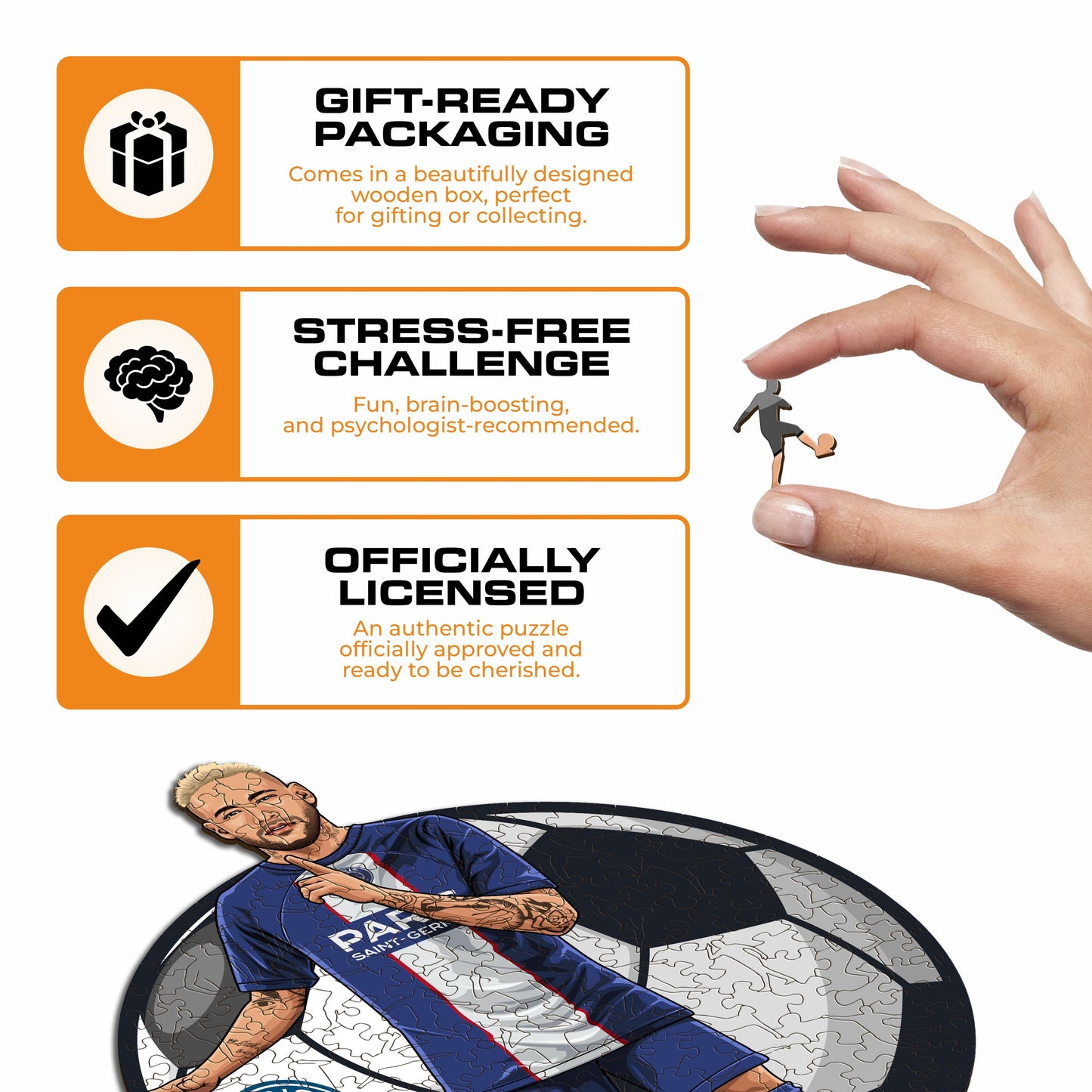 Neymar Jr. - Rompecabezas de madera