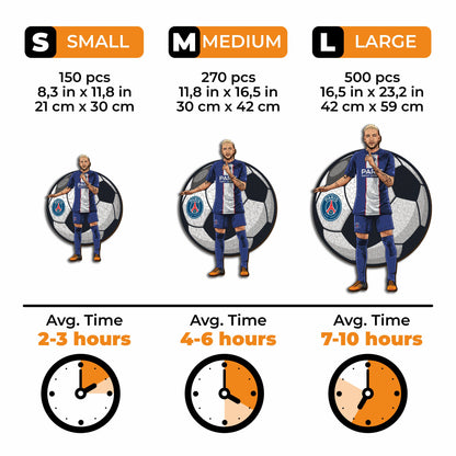 Neymar Jr. - Rompecabezas de madera