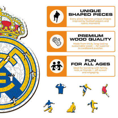 Real Madrid CF® Logo - Puzzle de madera
