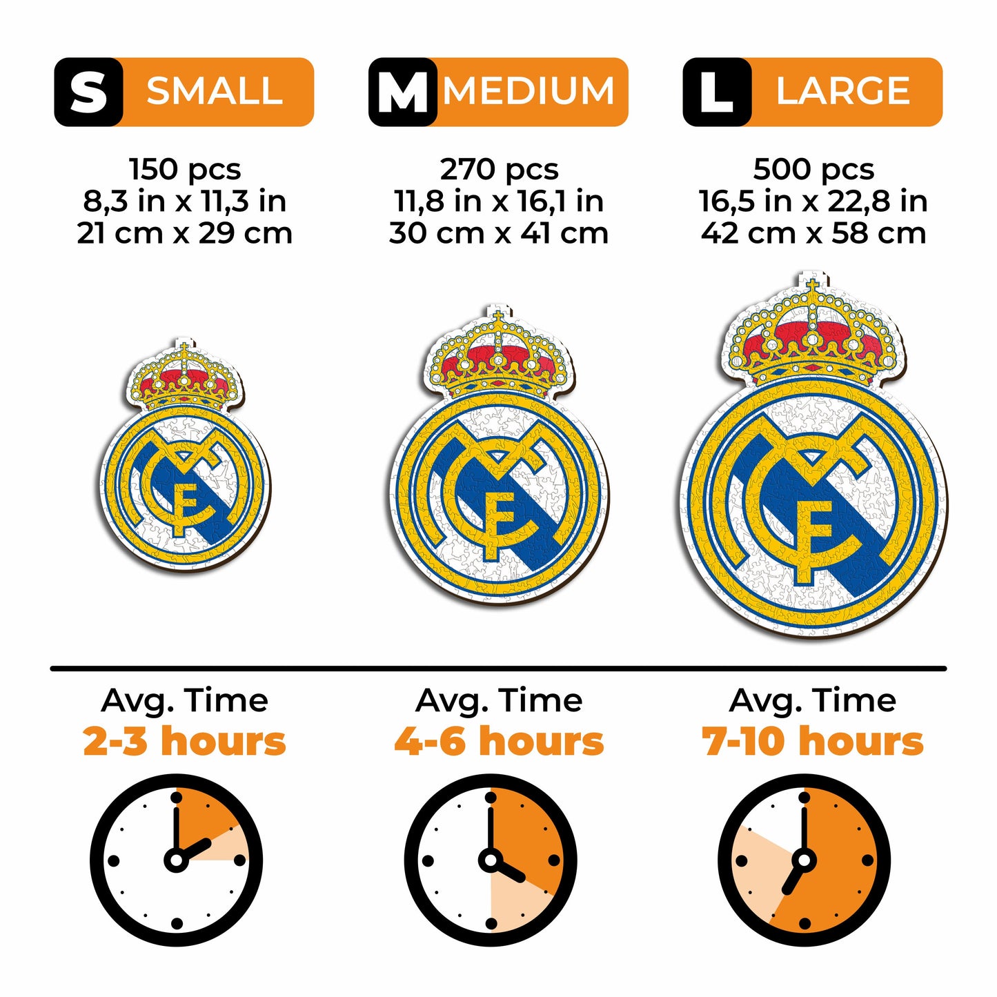 Real Madrid CF® Logo - Puzzle de madera