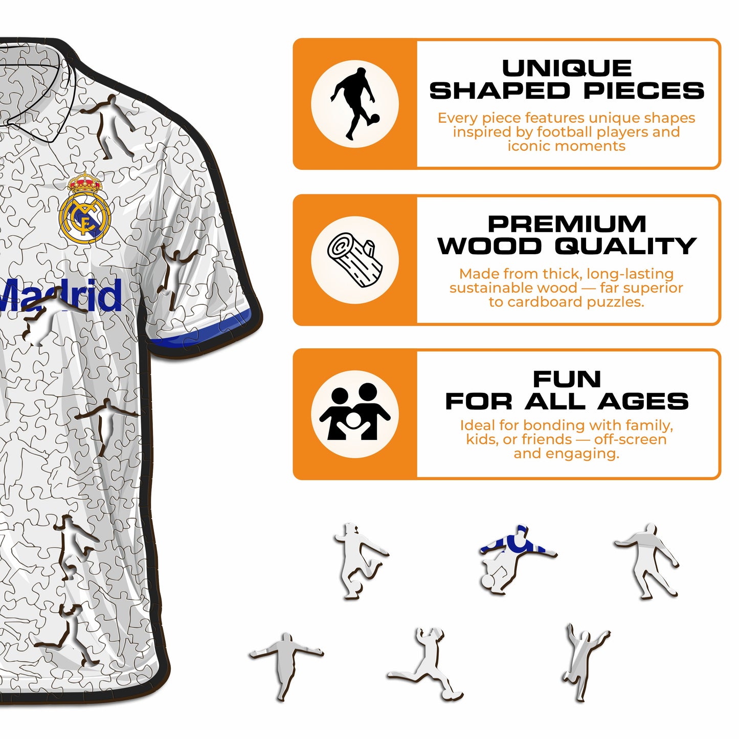 PACK 3 Equipo Real Madrid CF® + Logo + Camiseta