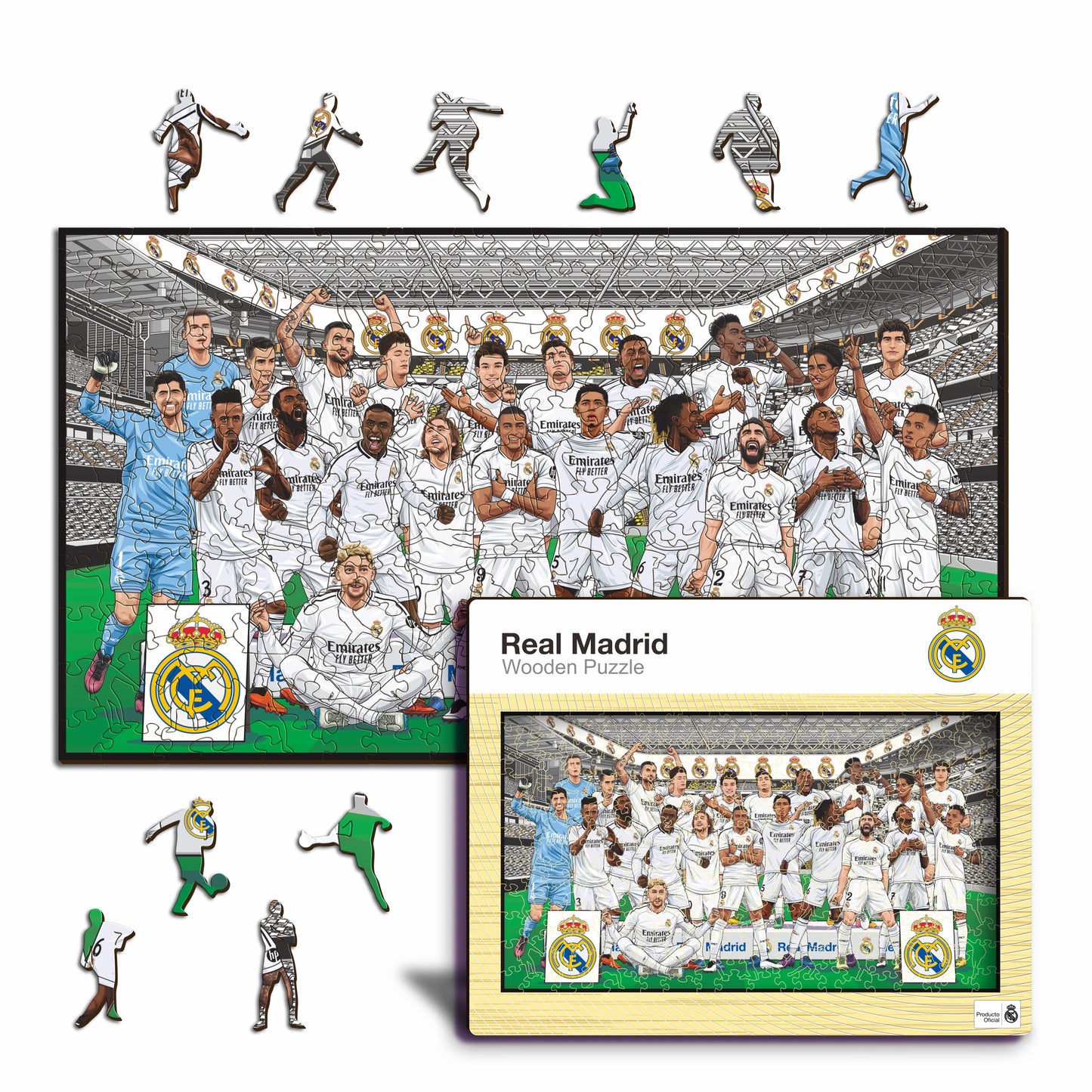 PACK 3 Equipo Real Madrid CF® + Logo + Camiseta