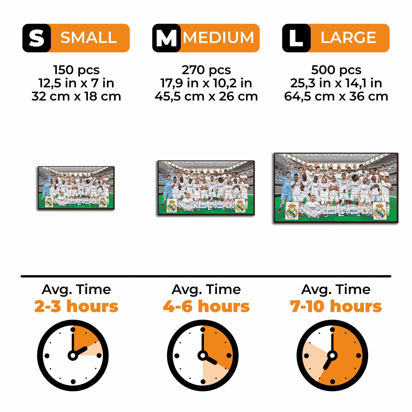 PACK 3 Equipo Real Madrid CF® + Logo + Camiseta