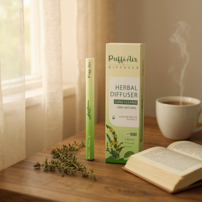 Difusor Herbal de Mullein – Purifica los Pulmones & Refresca el Aliento