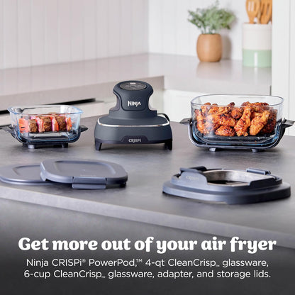 Ninja Crispi™ Glass Cooking System – Air Fry, Bake & Store in One
