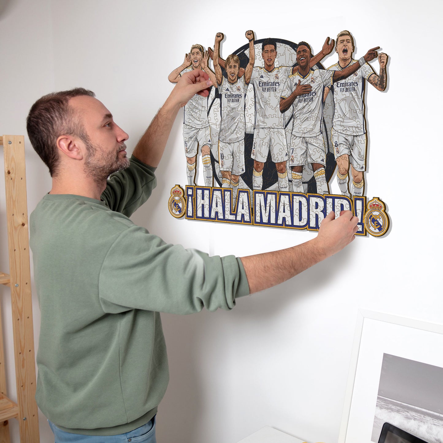 Real Madrid CF® 5 jugadores - rompecabezas de madera
